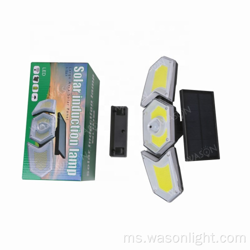 Ketua Triple Pintar Terkini 254*SMD/274*Cob Outdoor Motion Motion Sensing Solar Powered Garden Wall Light With Badan Lampu Laras